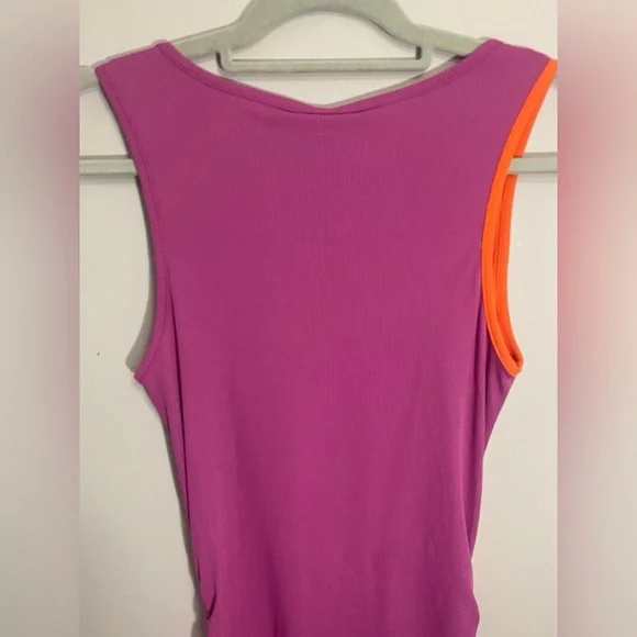 NWT Verdusa Women's Color Block Drawstring Ruched Ribbed Bodycon Dress .Size M - Picture 6 of 10